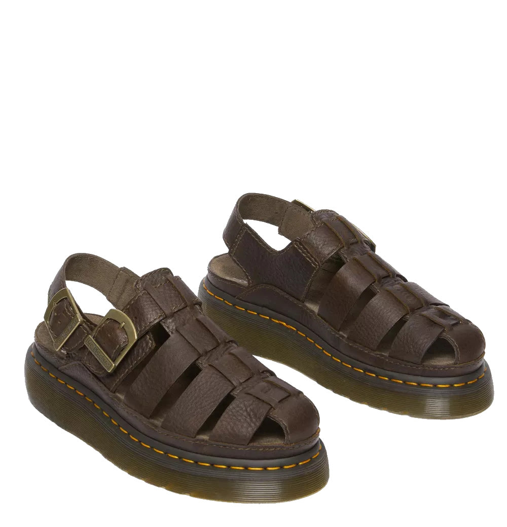 Dr Martens Wrenlie Fisherman Sandal Brown Leather Dr Martens
