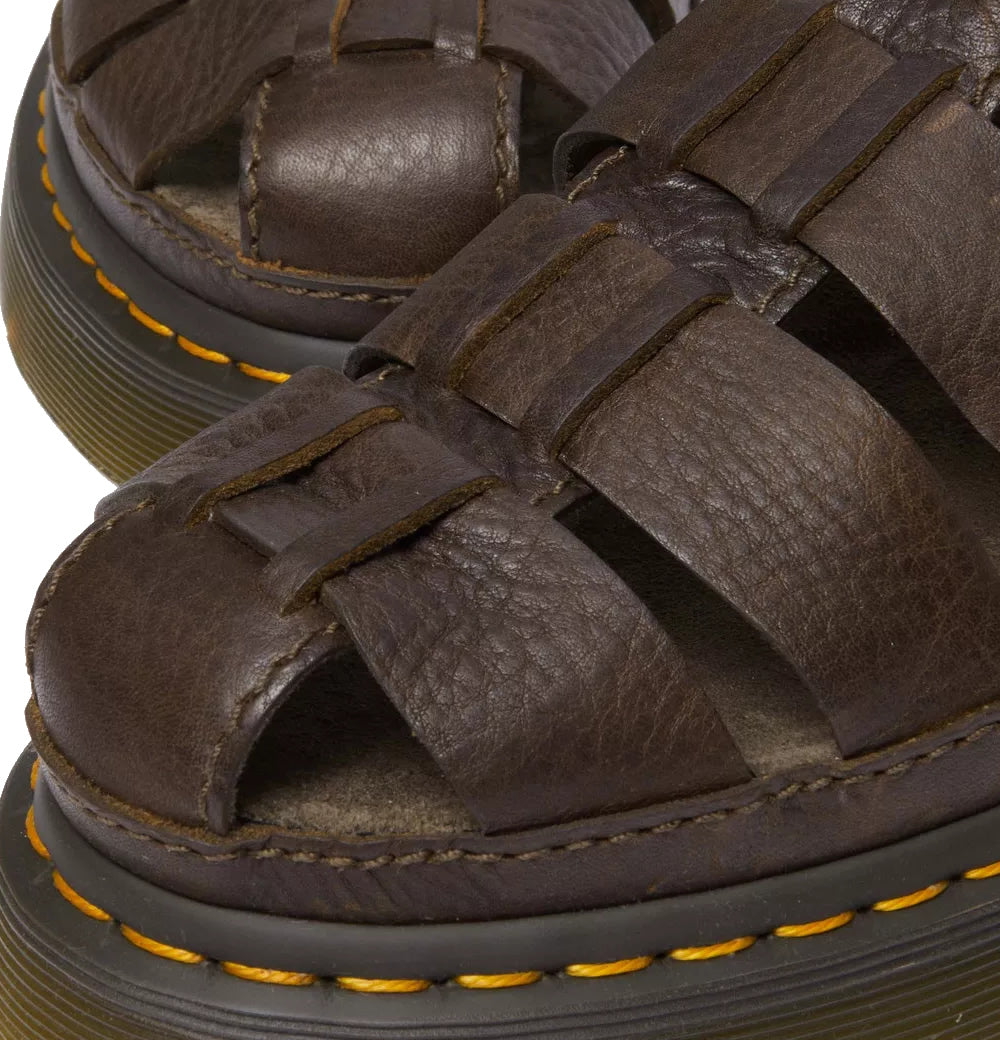 Dr Martens Wrenlie Fisherman Sandal Brown Leather Dr Martens