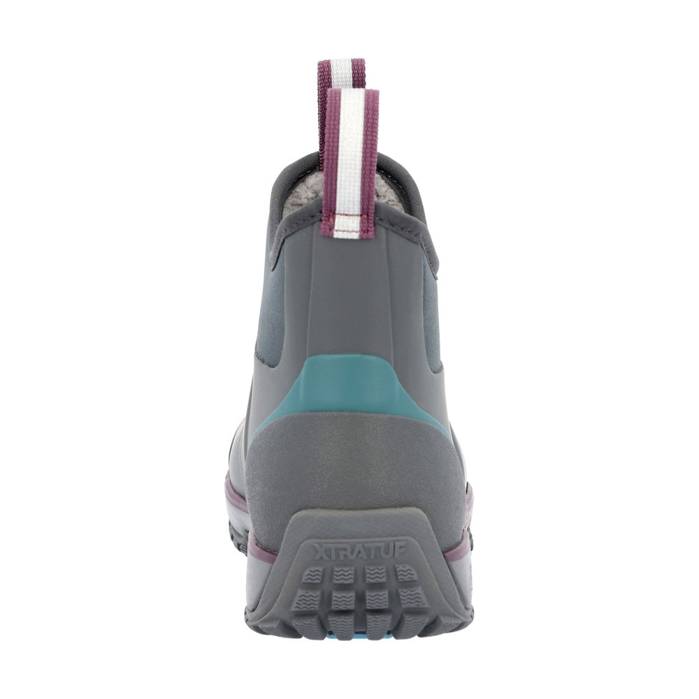 Gray ADB Ice Boot with teal accent, purple trim, and XTRATUF branded sole.