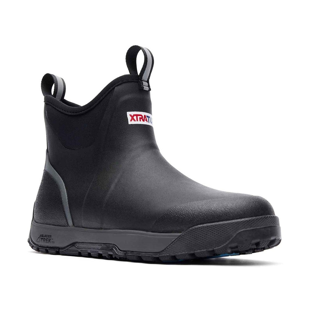 Black ADB Ice Boot with XTRATUF logo, Glacier Trek Pro sole, and grey pull tabs.