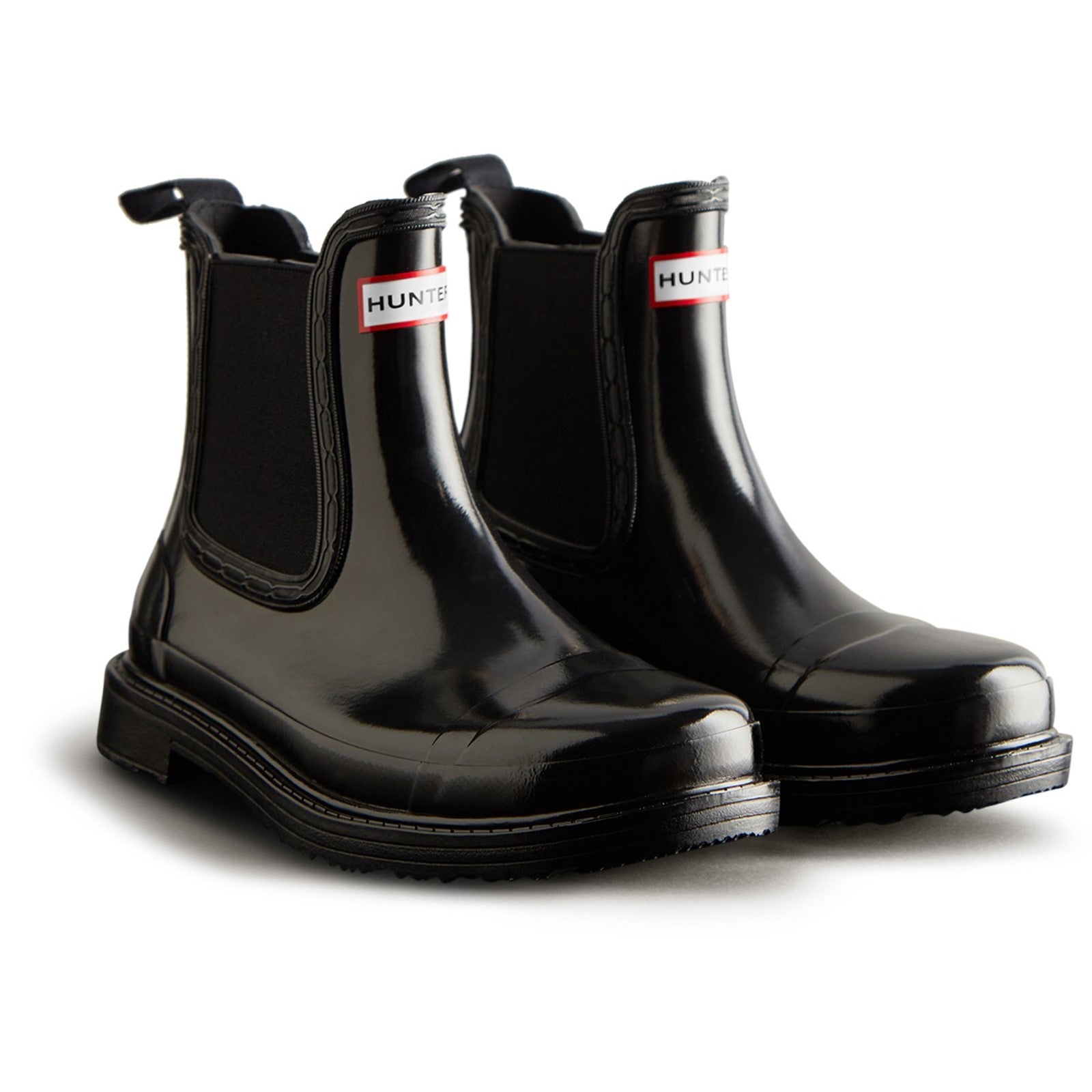 Commando Gloss Chelsea Boots Hunter