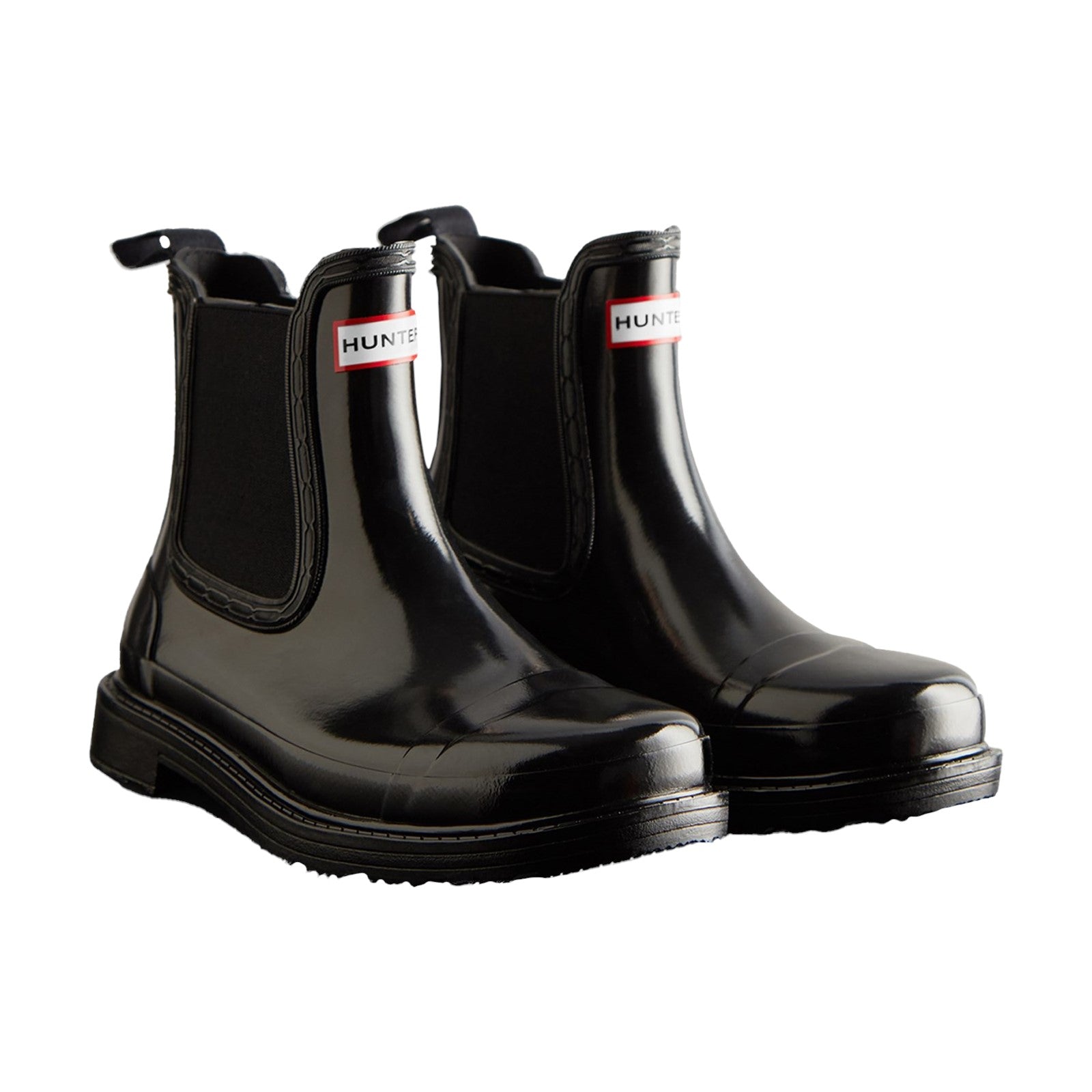 Commando Gloss Chelsea Boots Hunter