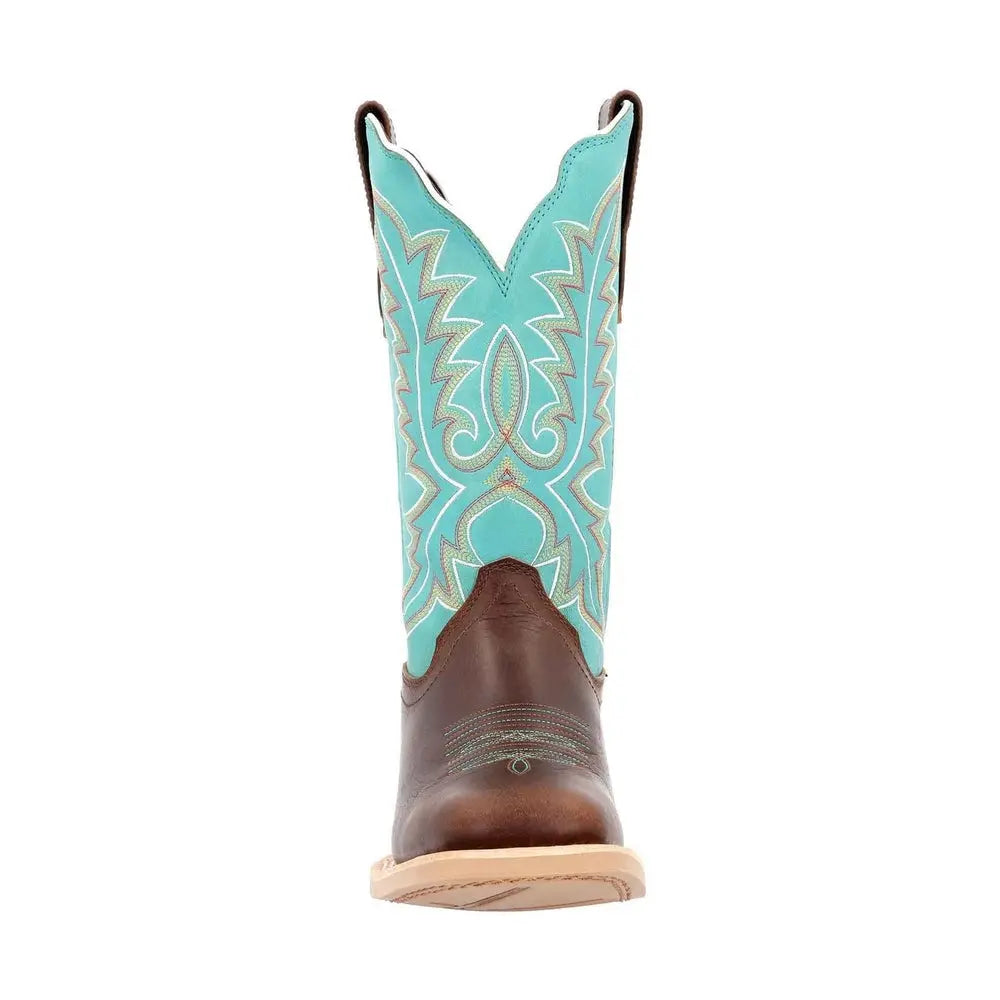 Durango Lady Rebel Pro Western Boot in Bay Brown/Arctic Blue