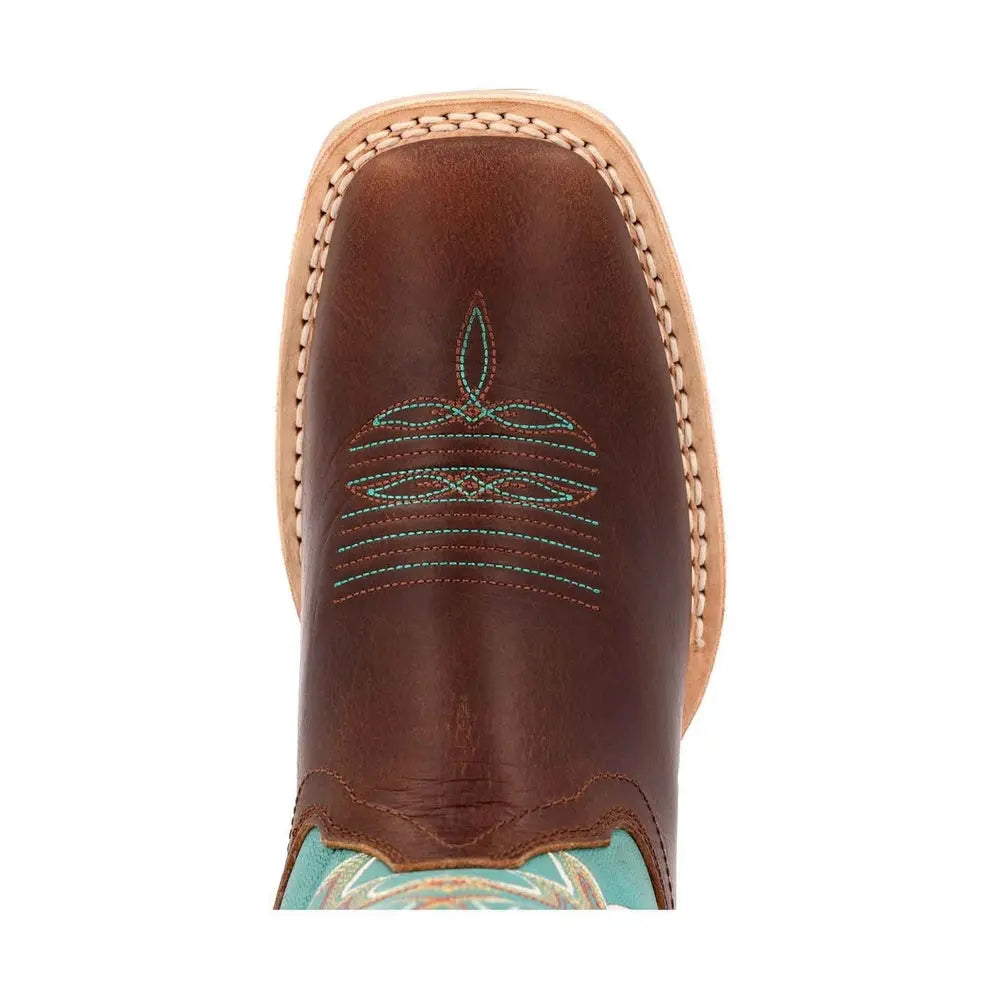 Durango Lady Rebel Pro Western Boot in Bay Brown/Arctic Blue