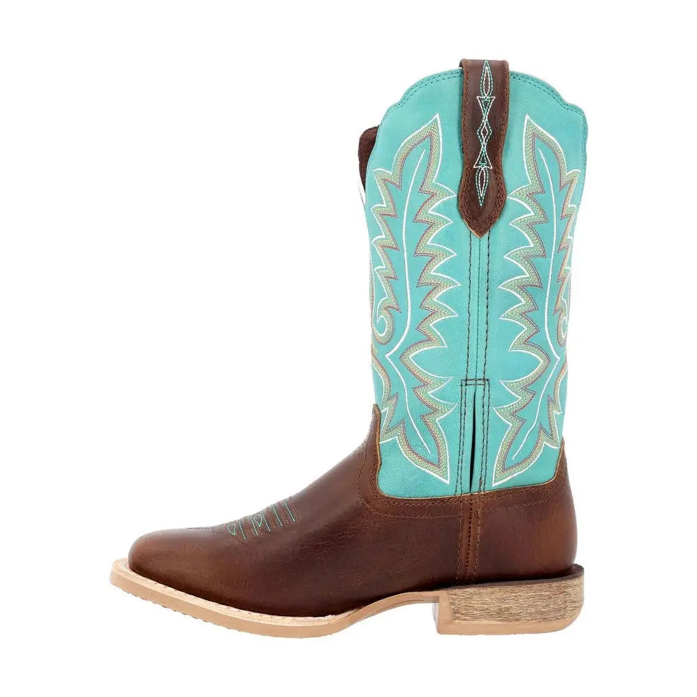 Durango Lady Rebel Pro Western Boot in Bay Brown/Arctic Blue