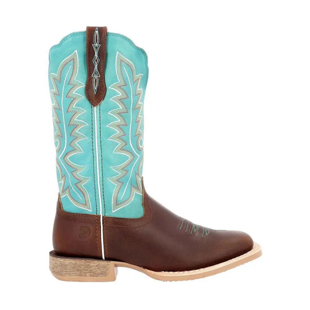 Durango Lady Rebel Pro Western Boot in Bay Brown/Arctic Blue