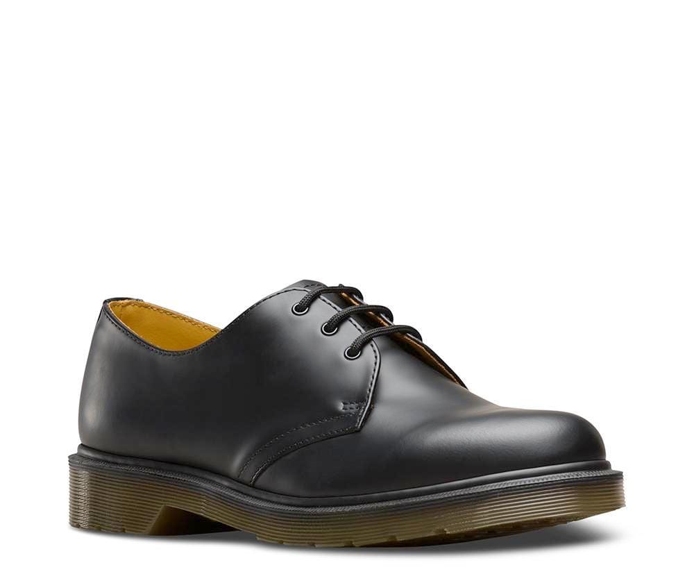 Dr Martens 1461p Slim Fit - Black Smooth Leather Shoes
