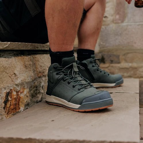 3056 - Olive Side Zip Safety Boot - The Boot Company