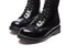 Derby Boot - 11 Eye Black Hi-Shine Leather - The Boot Company