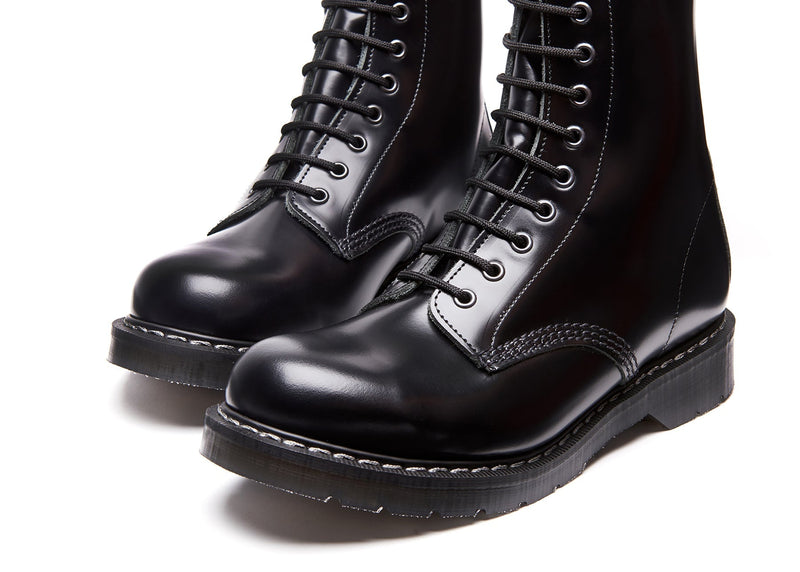 Derby Boot - Black Hi-Shine Leather - The Boot Company