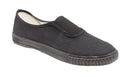 KBK Shoes - Black Slip-On Plimsoll - The Boot Company