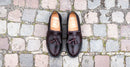 Tassel Loafer - Burgundy Rub Off - The Boot Company